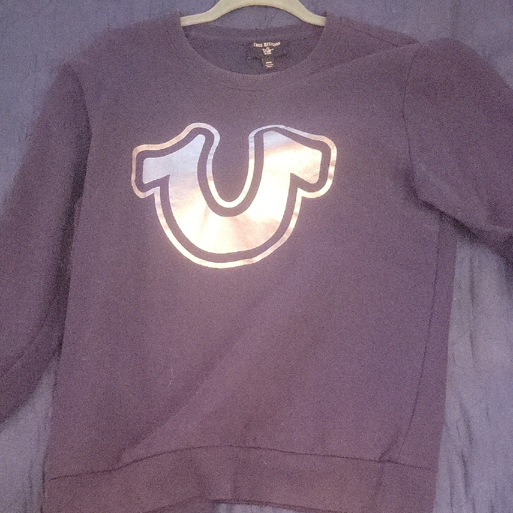 True Religion Navy Blue Crewneck with Silver Logo